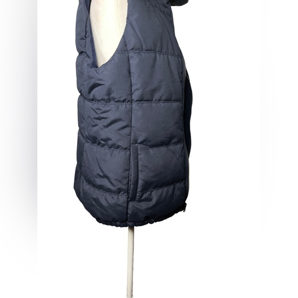Old Navy Dark Blue Puffer Vest Full Zip fleece Lined Size-small - Picture 5 of 9